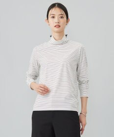 J.PRESS LADIES タートルジャージー ボーダー カットソー