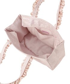 Maison de FLEUR レースフリルハンドルスクエアトートMバッグ