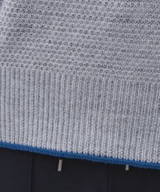 Tiaclasse 【洗える】かのこ編み配色ラインニットプルオーバー