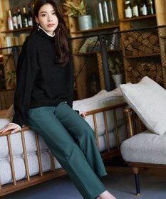 Tiaclasse 【洗える】かのこ編み配色ラインニットプルオーバー