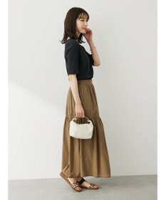 Green Parks 前後２ｗａｙリブ５分袖プルオーバー