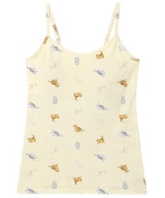 une nana cool 猫プリント カップ付きキャミソール