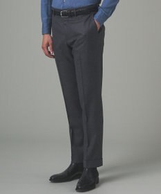 GOTAIRIKU 【保温性/ストレッチ/シワになりにくい】サキソニーストレッチパンツ（ノータック） ライトグレー系