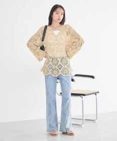 earth music&ecology クロシェ風プルオーバー