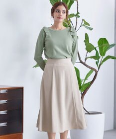 Tiaclasse L 【洗える】大人上品なコーデュロイフレアスカート