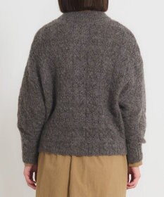 muuc アルパカモヘヤ模様編みカーディガン