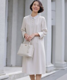 J.PRESS LADIES S 【2way】セラテリーダブルクロス 襟付き ワンピース