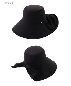 MOONBAT 【遮光100％/遮熱/UVカット】PAUL&JOE ACCESSOIRES(ポール&ジョー）後ろ垂れ 広つばハット 帽子 サイズ調整可能 手洗い可能