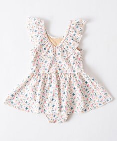 OP／FILA 【marie claire ENFANTS】小花柄編上げAライン水着