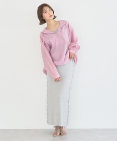 earth music&ecology サイドメローリブニットスカート