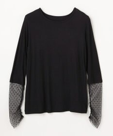 ANY 袖ドットチュールコンビインナー