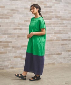 J.PRESS YORK STREET 【WOMEN】バイカラー ワンピース