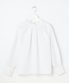 自由区 L 【カタログ掲載】ナチュラルタッチスタンドカラー ブラウス