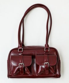 WEGO ベルト2ポケットデザインボストンバッグ