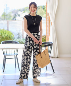 ANY L 【洗濯機可/接触冷感/UVカット】汗ジミ防止テレコノースリーブプルオーバー