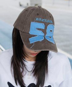 WEGO ナンバリングアップリケキャップ