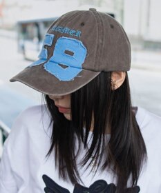 WEGO ナンバリングアップリケキャップ