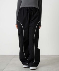 WEGO 【ユニセックス着用ITEM/ウエストゴム】イージーパイピングカーゴパンツ