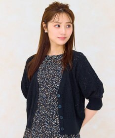 Feroux 【ご好評につき今季も登場！・洗える】透かし編み カーディガン