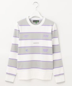 PW CIRCULUS 【WOMEN】【洗える/イージーケア】ロゴ ボーダー ニット ゴルフウェア レディース