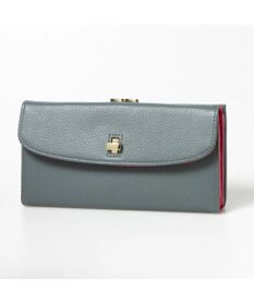 UNBILLION perche カラーコンビレザーかぶせ外がま口長財布