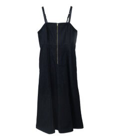earth music&ecology バックレースアップデニムキャミワンピース