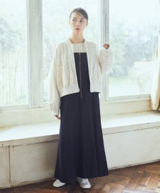 earth music&ecology バックレースアップデニムキャミワンピース