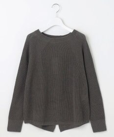 自由区 【WEB限定カラーあり・洗える】リネンミドルゲージボートネック ニット