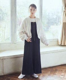 earth music&ecology バックレースアップデニムキャミワンピース