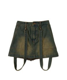 WEGO ヴィンテージウォッシュサス付スカパン