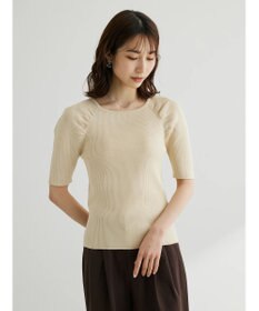 Green Parks 袖ギャザーラグランニットプルオーバー