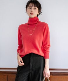 23区 【滝沢眞規子さん着用/BAILA掲載/洗える】ピュアカシミヤ タートルネック ニット