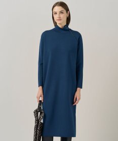 ICB 【洗える】 シルキーウールダブルフェイス ハイネックニットワンピース
