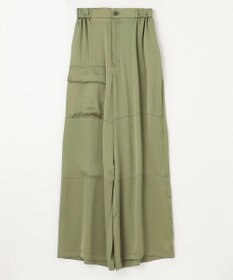 NAVE 【Nave・洗える/ウエストゴム】ヴィンテージサテン ワイドパンツ