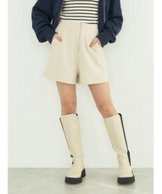 earth music&ecology フロントジップショートパンツ