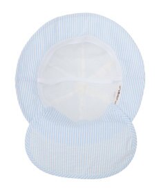 MIKI HOUSE HOT BISCUITS 【44-54cm】サッカー素材 ストライプ柄クロッシェ(帽子)