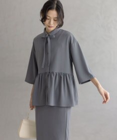 組曲 S ジョーゼットジャージーボウタイチュニック ブラウス