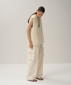 ATON SILK WASHI LILIYARN | Vネックベスト