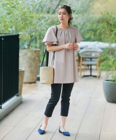 Tiaclasse 【UVケア・接触冷感】“あまラク” シフォンフレアスリーブカットソーチュニック