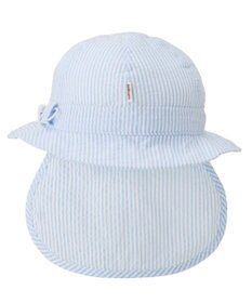 MIKI HOUSE HOT BISCUITS 【44-54cm】サッカー素材 ストライプ柄クロッシェ(帽子)