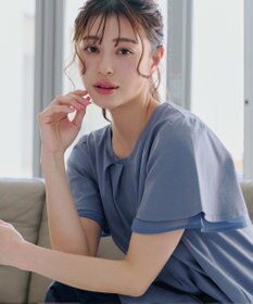 Tiaclasse 【UVケア・接触冷感】“あまラク” シフォンフレアスリーブカットソーチュニック