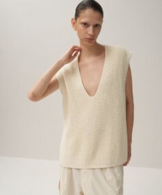 ATON SILK WASHI LILIYARN | Vネックベスト