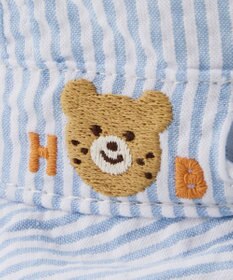 MIKI HOUSE HOT BISCUITS 【44-54cm】サッカー素材 ストライプ柄クロッシェ(帽子)