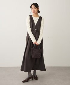 CRAFT STANDARD BOUTIQUE Vネックウェストタックジャンパースカート