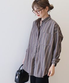 AMERICAN HOLIC ドビーストライプロングシャツ