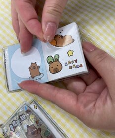 WEGO ボールチェーン付きカピバラステッカーメモ