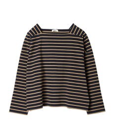 earth music&ecology スクエアボーダープルオーバー