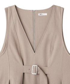 CRAFT STANDARD BOUTIQUE Vネックウェストタックジャンパースカート