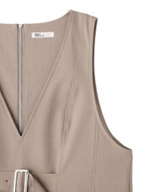 CRAFT STANDARD BOUTIQUE Vネックウェストタックジャンパースカート