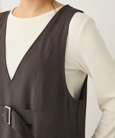 CRAFT STANDARD BOUTIQUE Vネックウェストタックジャンパースカート